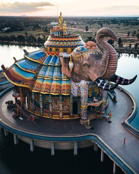 9,429 Likes, 77 Comments - Atlas Obscura (@atlasobscura) on Instagram: “This Buddhist temple just an hour from Karat, Thailand, is Asia's largest ceramic shrine with more…” Ibaraki Japan, Photography Career, Unusual Buildings, Ibaraki, Photographer Photoshoot, Buddhist Temple, An Elephant, Bhutan, Beautiful Places To Travel