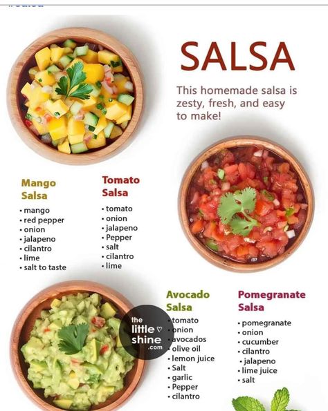 Different Sauces, Homemade Sauce Recipes, Sugar Recipes, Fruit Salsa, Tasty Recipes Videos, Quick Recipes Snacks, Healthy Food Dishes, Food Recepie, Salsa Recipe