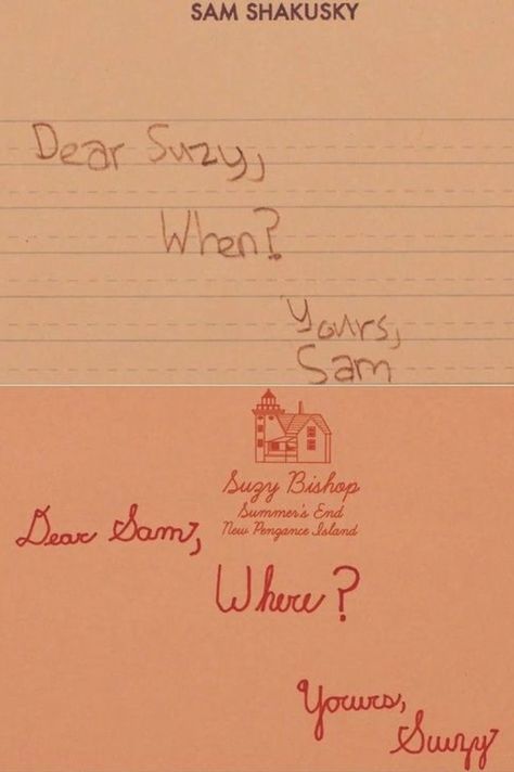 Moonrise Kingdom Moonrise Kingdom, Handwritten Letters, Wes Anderson, Handwriting, Writing, Orange, Red