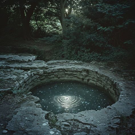 Mystical Moonlit Well: An enchanting moonlit well nestled in a tranquil forest, exuding a mysterious and magical aura. #moonlight #well #forest #mystical #tranquil #aiart #aiphoto #stockcake ⬇️ Download and 📝 Prompt 👉 https://ayr.app/l/C3Qm Moonlit Forest Aesthetic, Moonlit Field, Mystical Woods, Moonlight Landscape, Magical Circle, Mystical Aesthetic, Mermaid Things, Moonlit Garden, Fantasy Inspo