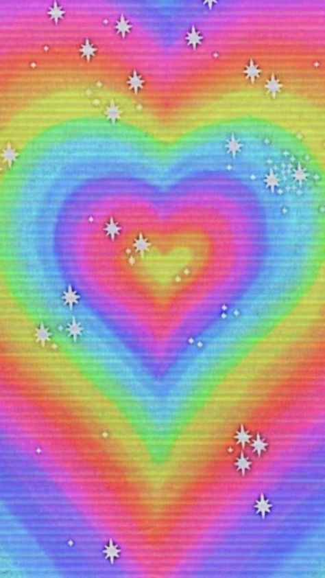 Howleen Wolf, Y2k Background, Computer Wallpaper Desktop Wallpapers, Heart Iphone Wallpaper, Y2k Wallpaper, Rainbow Aesthetic, Rainbow Wallpaper, Cute Wallpaper For Phone, Rainbow Heart