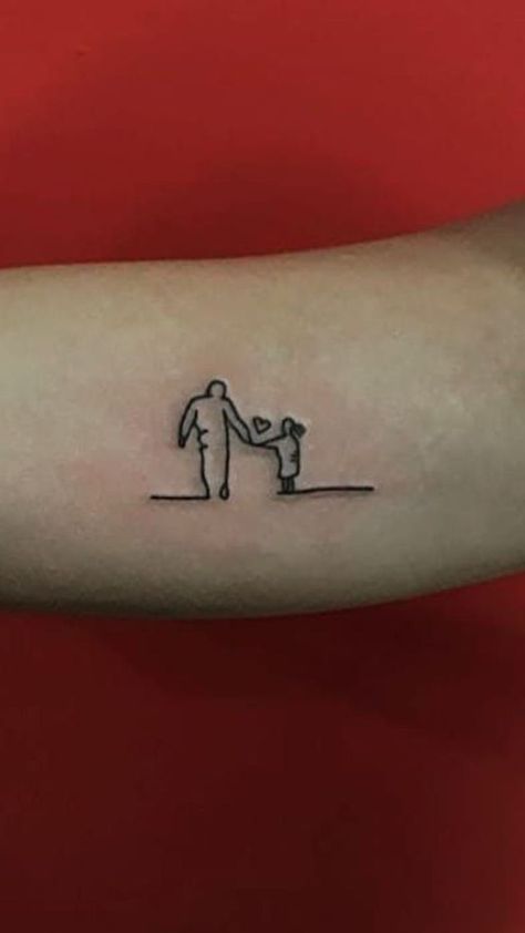 Tattoos About Absent Fathers, Tattoos To Get For Your Grandfather, Tattoo Ideas Father Daughter, Dad Daughter Matching Tattoo Ideas, Father Tribute Tattoo, Meaningful Father Daughter Tattoos, Tatto Ideas For Dead Father, Fathers Tattoo For Daughter, Daddy Tattoos For Daughter My Dad Tat