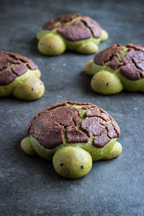 Matcha Milk Bread, Resepi Biskut, Matcha Milk, Matcha Recipe, Milk Bread, Cute Baking, Chocolate Filling, Snack Ideas, Pretty Food