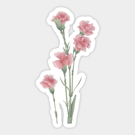 Pink flower design -- Choose from our vast selection of stickers to match with your favorite design to make the perfect customized sticker/decal. Perfect to put on water bottles, laptops, hard hats, and car windows. Everything from favorite TV show stickers to funny stickers. For men, women, boys, and girls..#StickerLove #CuteStickers #StickerAddict #StickerObsessed #StickerGoals Flower Sticker Printable, Pink Flower Sticker, Pink Scrapbook, Pink Flower Design, Sticker Printable, Sticker Design Inspiration, Cute Laptop Stickers, Watercolor Stickers, Scrapbook Stickers Printable