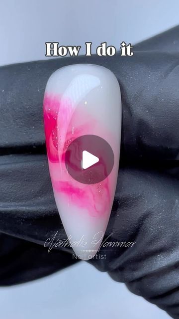 Nail Designs With Clear Nails, How To Do Watercolor Nails, How To Do A Marble Nail Design, Diy Marble Nails Easy, Marble Nail Designs Tutorial, Mauve Marble Nails, How To Do Marble Nail Art, Milky Nails Tutorial, Marble Nails How To