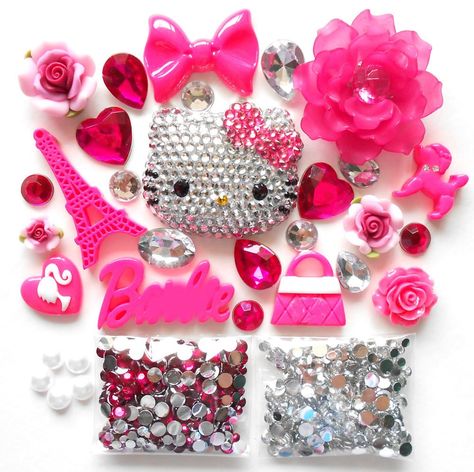 PRICES MAY VARY. DIY Kit -- Hello Kitty Bling Bling Cell Phone Case Resin Flatback Kawaii Cabochons GORGEOUS AND PERFECT BLING DIY FLATBACK TO DECORATE WHATEVER THINGS YOU LIKE AS YOU WISH!!! Girly Diy, Cell Phone Cases Diy, Colorful Crafts, Case Resin, Phone Bling, Bling Phone Cases, Bling Crafts, Hello Kitty Accessories, Glitter Crafts