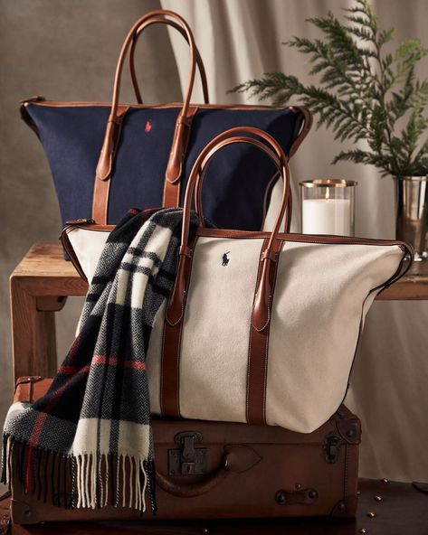 This holiday season, give the gift of #PoloRLStyle accessories, including plaid scarves and the #PoloRalphLauren Bellport bag. Shop… | Instagram Ralph Lauren Holiday, Ralph Lauren Aesthetic, Ralph Lauren Tote, Uni Bag, Luxury Tote Bags, Ralph Lauren Bags, Holiday Bag, College Bags, Fancy Bags