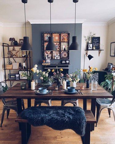 Metal Brick, Industrial Dining Room, Dining Room Industrial, Dining Room Remodel, Dinning Room Design, Industrial Dining, Dining Room Ideas, Dining Room Inspiration, Farmhouse Dining Room