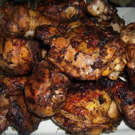 Quick and Easy Jerk Chicken Sauce For Jerk Chicken, Easy Jerk Chicken, Easy Jerk Chicken Recipe, Jerk Seasoning Recipe, Chicken Grill, Chicken Recipes Easy Quick, Jerk Chicken Recipe, Bake Chicken, Jamaican Dishes