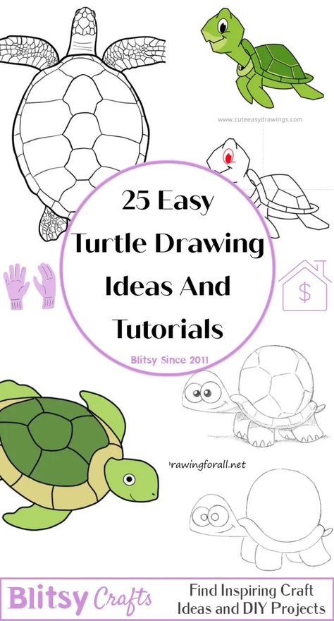 Cartoon Turtle Drawing Easy, Drawing Turtles Easy, How To Draw Sea Turtle Step By Step, Cool Turtle Drawings, Painting Turtles On Rocks, Kids Beach Crafts Easy Diy, Easy Turtle Drawing Simple, How To Draw A Turtle Step By Step Easy, Painted Turtle Drawing