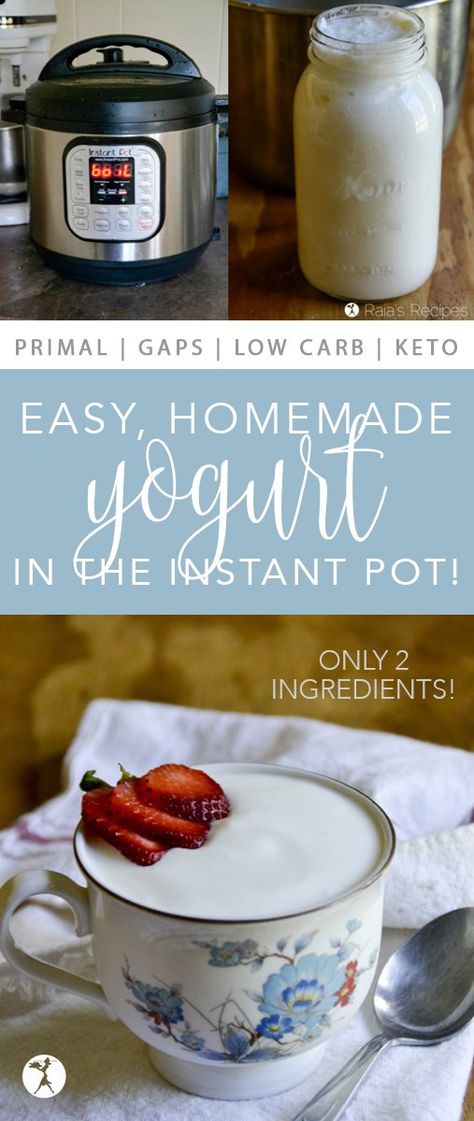 Yogurt In The Instant Pot, Instant Pot Yogurt Recipe, Homemade Yogurt Recipes, Keto Approved Foods, Instant Pot Yogurt, Yogurt Makers, Making Yogurt, Yogurt Recipe, Yogurt Maker