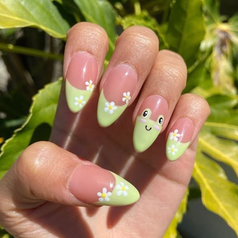 Almond Nail Art, Cute Simple Nails, Colorful Nails, Her Nails, Really Cute Nails, Nail Swag, Nails 2023, Kawaii Nails, Short Acrylic Nails Designs