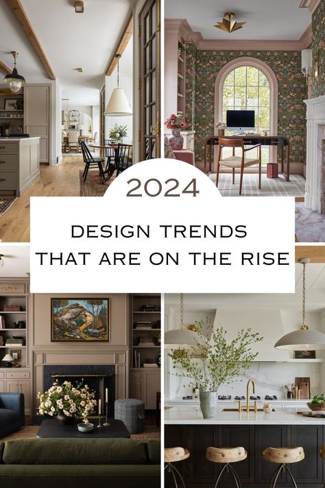 2024 design trends that are trending and going to trend next year! Tone In Tone Interior, 2024 Home Renovation Trends, House Trends Interior Design 2024, Ideas For Lounges Interior Design, Rustic Vogue Interior Design, Upscale Interior Design, Home Style Inspiration, Interior Design Trends Fall 2024, 2024 Fall Home Decor Trends