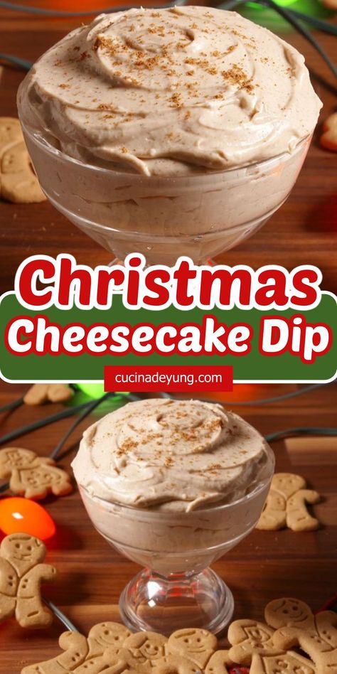 Christmas Cheesecake Flavors, Gingerbread Cheesecake Dip, Christmas Theme Cheesecake, Gingerbread Crust Cheesecake, Cheesecake With Gingerbread Crust, Cookie Dippers, Cookie Dipper, Gingerbread Cookie Mix, Eggnog Cheesecake