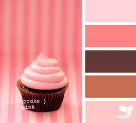 Cupcake color palette! (photo courtesy: design-seeds) #FireAndRain Design Seeds, Cupcake Pink, Colour Crush, Seeds Color, Pink Frosting, Color Composition, Color Palate, Pink And Brown, Color Story