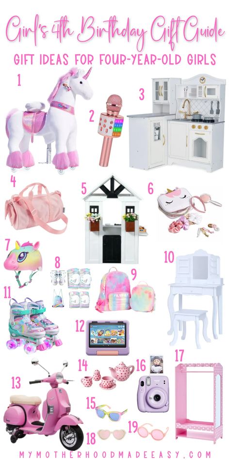 4 year old birthday gift for girls Looking for the perfect 4 year old gift for your precious princess? Well, you’re in luck! Keep reading to see our amazing 4-year-old gift ideas for girls [perfect for 4th Birthday and Christmas]! Christmas Gift Ideas For 4 Year Girl, Best Gifts For 4 Year Girl, Gifts For 4 Year Girl, Coworker Holiday Gifts, Birthday Gift Guide, Family Gift Guide, Kids Presents, Birthday Gifts For Teens, Presents For Girls