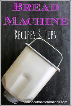 Bread Machine Recipes & Tips Everything To Put Your Bread Machine To Work In One Place Easy Bread Machine Recipes, Best Bread Machine, Bread Machine Recipe, Yummy Bread, Bread Maker Recipes, Cooking Bread, Biscuit Rolls, Muffin Bread, Yeast Bread