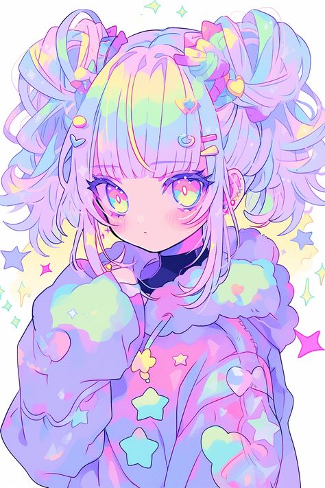 Anime Pastel, Kawaii Art Anime, Kawaii Pics, Detailed Anime Art, Kawaii Anime Wallpaper, Kawaii Fanart, Pastel Pictures, Pastel Anime Art, Anime Style Wallpaper