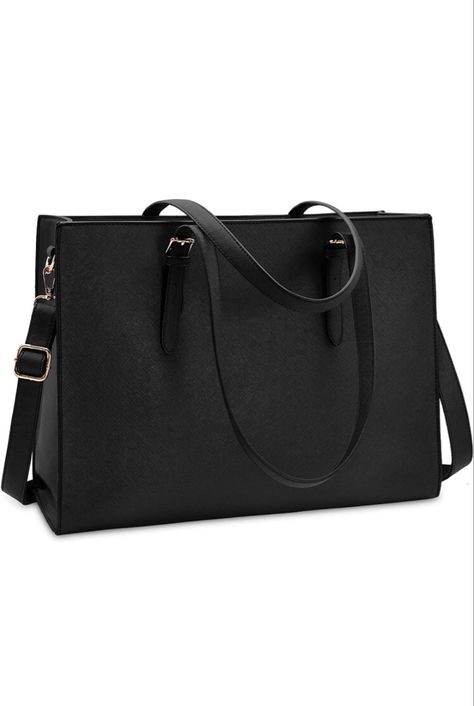 The strap and handles both are adjustable. Allows you to use as a handbag, single-shoulder bag or a crossbody bag. Leather Laptop Tote Bag, Computer Tote Bag, Tote Bag Business, Leather Laptop Tote, Laptop Handbag, Briefcase Women, Shoulder Bags For School, Laptop Tote Bag, Bag Business