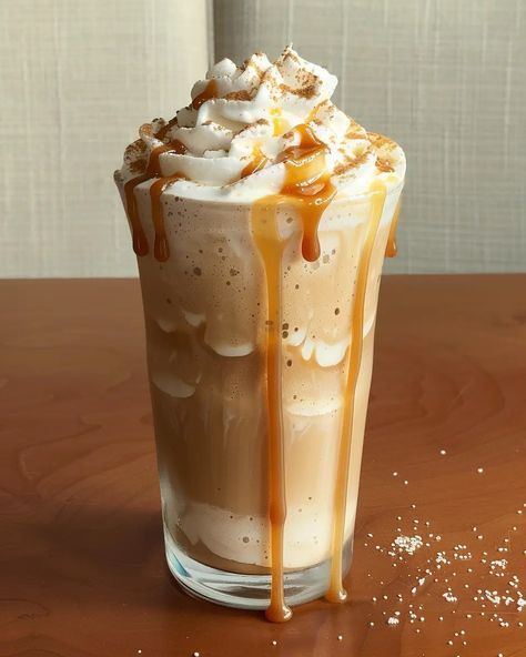 Caramel Frappuccino - recipeflash.com Caramel Machiatto Frappe, Caramel Frappuccino Recipe, Caramel Coffee Recipe, Caramel Frappe, Dessert Cups Recipes, Drinks Aesthetic, Coffee Caramel, Caramel Frappuccino, Coffee Milkshake