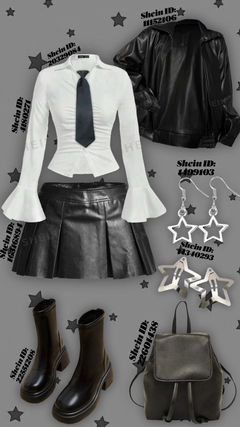 Black Cybercore, Biker Girl Outfits, Stray Kids Outfits, 00s Mode, Kpop Concert Outfit, Shein Outfits, Fashion Inspiration Design, Biker Girl, Really Cute Outfits