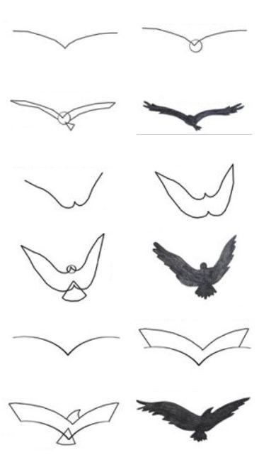 Small Bird Drawing Simple, Simple Birds Drawing, Flying Bird Drawing Simple, How To Draw A Bird Flying, Easy Drawings Birds, Small Birds Drawing, Bird Drawings Simple, Birds Drawing Simple, Bird Drawings Easy Step By Step