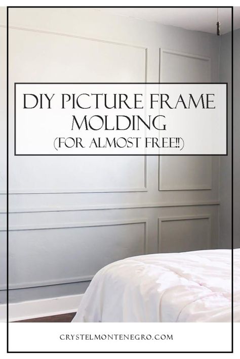 Diy Picture Frame Wall Molding, Renter Friendly Picture Frame Molding, Picture Frame Molding On Walls, Picture Frame Molding Diy, Diy Picture Frame Molding, House Flips, Lady Cave, Bedroom Colours, Molding Design