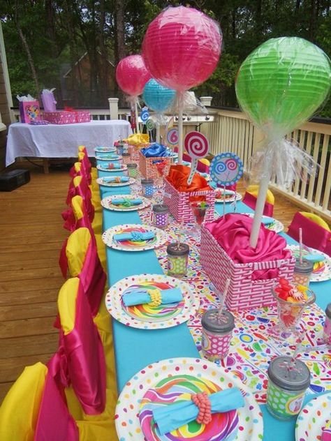 Photo 1 of 10: Birthday "Sweet Shoppe Party" | Catch My Party Jo Jo Siwa Party Ideas Decorations, Lollipop Centerpiece, Giant Lollipops, Candy Themed Party, Lollipop Party, Candy Land Birthday Party, Jojo Siwa Birthday, Ballon Party, Candy Birthday Party