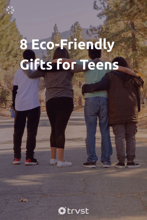 "8 Eco-Friendly Gifts for Teens"- Many younger people now demand more eco-friendly credentials from who they shop with. Eco-friendly gifts for teens make a great match appealing to environmentally-conscious young people and the trend toward more sustainable products and choices. To help you choose we’ve created a list of some of the best eco-friendly... #trvst #guide #ethicalgifts #sustainable #ecofriendly #eco #people #ecofriendlygifts #sustainability #sustainableliving #ecogiving #bethechange Eco Friendly Gift Ideas, Gift Ideas For Teens, Environmentally Friendly Gifts, Zero Waste Gifts, Eco Gifts, Sustainable Products, Help The Environment, Sustainable Gifts