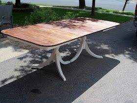 Duncan Phyfe Table Makeover, Duncan Phyfe Table, Dining Table Makeover, Duncan Phyfe, Western Furniture, Table Makeover, Drop Leaf Table, Indoor Garden Ideas, Picnic Table