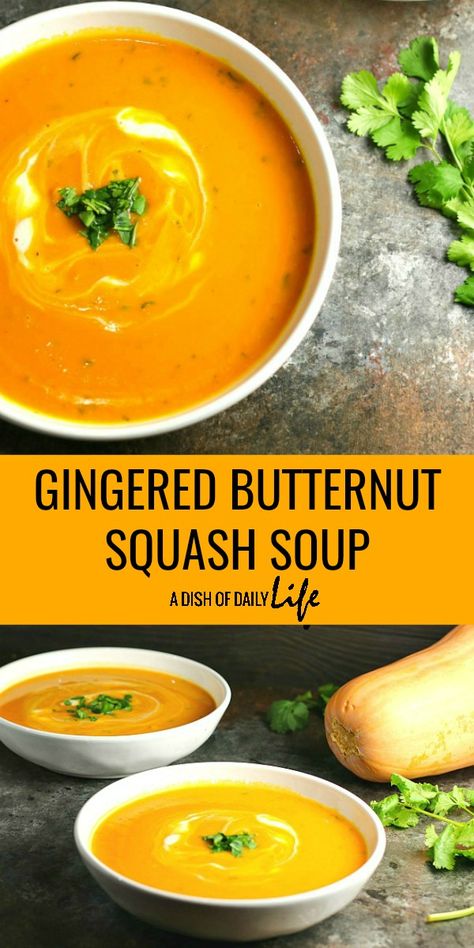 Butternut Squash Sweet Potato, Lebanese Lentil Soup, Butternut Squash Sweet, Butternut Squash Recipes Soup, Soup Appetizers, Squash Soup Recipe, Fall Soups, Soup And Stew, Dinner Appetizers