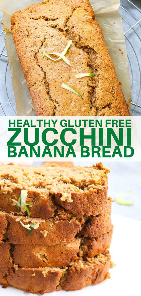 Gluten Free Zucchini Banana Bread Recipes, Zuchinis Banana Bread Recipe Gluten Free, Zucchini Banana Bread Oat Flour, Gf Zucchini Banana Bread, Paleo Zucchini Bread Recipes, Oat Zucchini Bread, Almond Flour Zucchini Banana Bread, Healthy Banana Zucchini Bread, Oat Flour Zucchini Bread