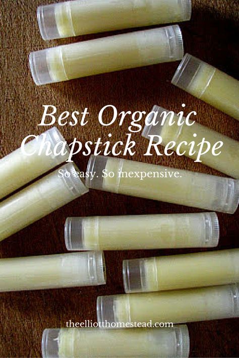 Organic Chapstick, Chapstick Recipe, Lip Balm Recipes, Homemade Lip Balm, Diy Kosmetik, Homemade Lotion, Diy Lip Balm, Diy Lips, Diy Beauty Recipes