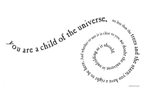 You are a child of the universe....(wall decal http://sissylittle.com/child-of-the-universe-quote-p814/ ) Universe Tattoo, Child Of The Universe, Free Spirit Quotes, Circle Quotes, Universe Quotes, Cute Tiny Tattoos, Leg Sleeve Tattoo, Spiritual Tattoos, Spiritual Symbols