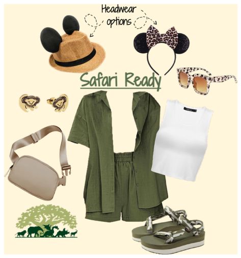 Disneybound Outfits Casual Plus Size, Disneybound Group Outfits, Jungle Cruise Inspired Outfit, Animal Kingdom Safari Outfit, Animal Kingdom Inspired Outfits, Disneyworld Animal Kingdom Outfits, Animal Kingdom Outfit Ideas Women, Disney Safari Outfit, Disneybound Animal Kingdom