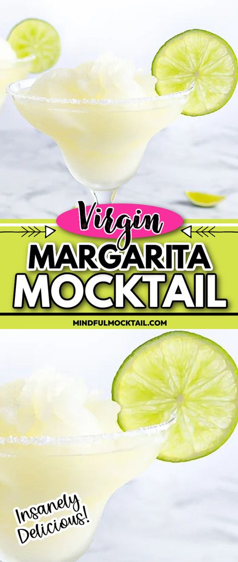 Virgin Margarita Recipe, Mocktail Margarita, Pregnancy Mocktails, Margarita Mocktail Recipe, Margarita Mocktail, Virgin Margarita, Nonalcoholic Party Drinks, Easy Mocktails, Christmas Mocktails