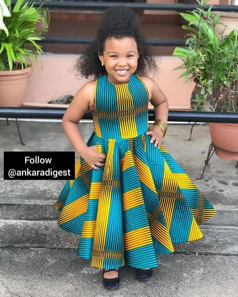 Image may contain: one or more people and people standing Baby African Clothes, African Dresses For Kids, Short African Dresses, African Fashion Skirts, African Wear Dresses, Kids Dress Wear, African Maxi Dresses, Dress African, Kids Fashion Dress