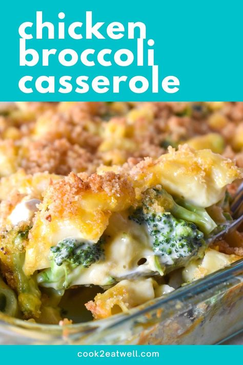 This chicken and broccoli casserole is a delicious, affordable dinner that will feed a crowd. In this recipe, chicken breast, broccoli and macaroni are combined with a creamy, cheesy sauce and topped with crunchy breadcrumbs. Chicken Brockley Casserole, Shredded Chicken And Broccoli Recipes, Broccoli And Chicken Recipes, Affordable Dinner Recipes, Chicken Broccoli Pasta Bake, Chicken Breast Casserole Recipes, Chicken Breast Casserole, Chicken Broccoli Bake, Recipes Broccoli