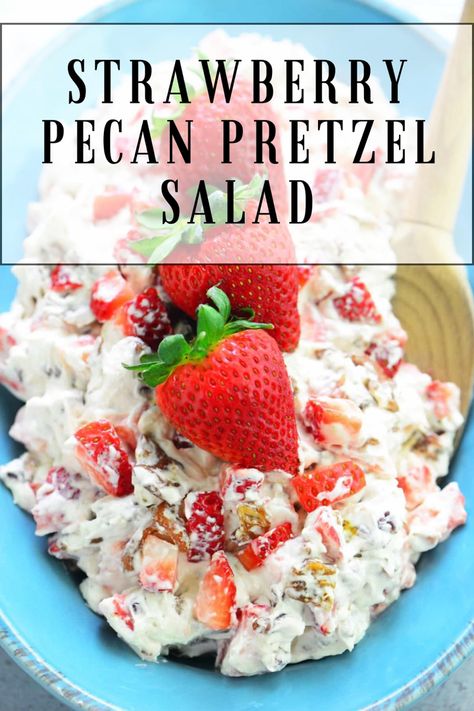 Brown Sugar Pretzels, Diced Strawberries, Strawberry Pretzel Salad Recipe, Strawberry Pretzel Dessert, Pretzel Desserts, Yummy Fruit, Gunny Sack, Strawberry Pretzel Salad, Strawberry Pretzel