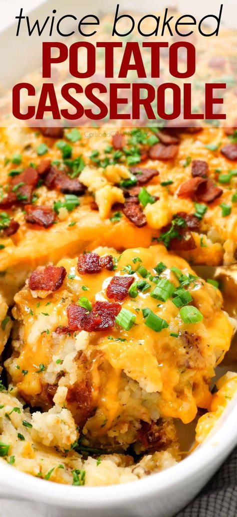 Save Stuffed Baked Potato Casserole, Make Ahead Mashed Potato Casserole, Thanksgiving Potato Casserole, Breakfast Potatoes Make Ahead, Potato Side Dishes Make Ahead, Crockpot Twice Baked Potatoes, Twice Baked Mashed Potato Casserole, Loaded Baked Potato Casserole Crockpot, Make Ahead Potato Recipes