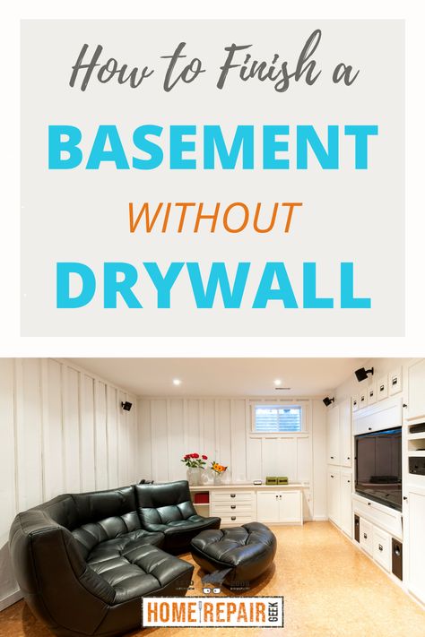 Finished basement, no drywall Basement Wall Panels, Unfinished Basement Walls, Unfinished Basement Bedroom, Finishing A Basement, Concrete Basement Walls, Cheap Basement Remodel, Small Basement Remodel, Cave Basement, Basement Remodel Diy