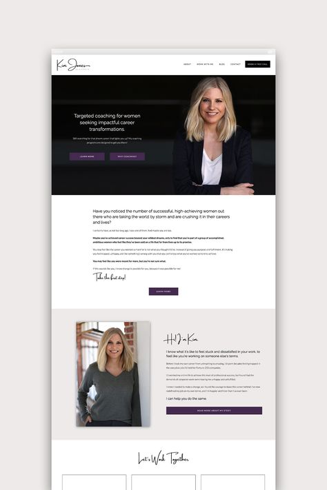 Personal Website Design, Home Page Design, Website Design Inspiration Business, Website Design Portfolio, Coach Website, One Page Website, Professional Website Design, Portfolio Website Design, Graphic Design Business