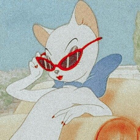 Twitter Pfp Aesthetic Vintage, Sassy Cartoon Aesthetic, Sassy Cat Aesthetic, Vintage Cat Cartoon, Sassy Pfp Aesthetic, Sassy Profile Pictures, Soft Red Aesthetic Vintage, Vintage Cartoon Pfp, Sassy Cartoon Profile Pics