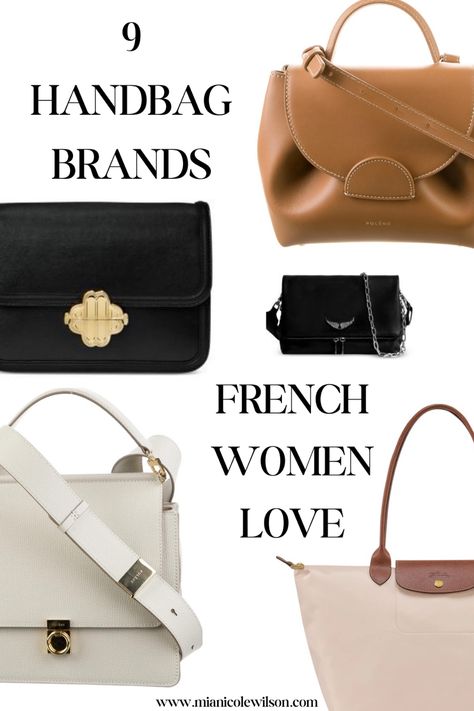 French handbag brands Classic Bags Woman, Capsule Wardrobe Handbags, Timeless Purse Handbags, Purse That Goes With Everything, Mid Range Luxury Bags, Best Handbags 2023, French Purse Style, Everyday Purse Designer, Classic Purses And Handbags