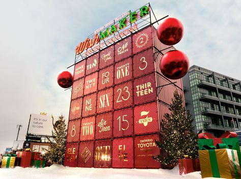 Container Mall, Giant Calendar, Primark Christmas, Mall Christmas, Visual Advertising, Christmas Advertising, Coca Cola Christmas, Christmas Calendar, Christmas Photography