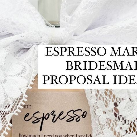 Espresso Martini Bridesmaid Proposal, Bridesmaid Proposal Coffee, Cute Ways To Propose, Ways To Propose, Asking Bridesmaids, Just Engaged, Bridesmaid Proposal Box, Bridesmaid Proposal Gifts, Espresso Martini