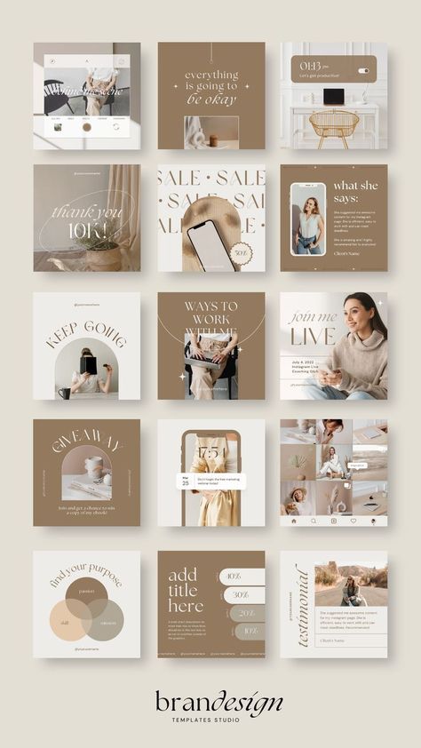 Beige Instagram aesthetic templates for entrepreneurs, social media marketing, Canva, virtual assistant, and more.

Rephrased title: Beige Instagram aesthetic templates for entrepreneurs, social media marketing, Canva,👁‍🗨#Instagram_Aesthetic_Feed #Instagram_Grid_Design #خريطة_ذهنية #Instagram_Graphic_Design Instagram Grid Design, Instagram Graphic Design, خريطة ذهنية, Instagram Design Layout, Cohesive Instagram Feed, Instagram Branding Design, Instagram Feed Planner, Instagram Feed Layout, Aesthetic Feed