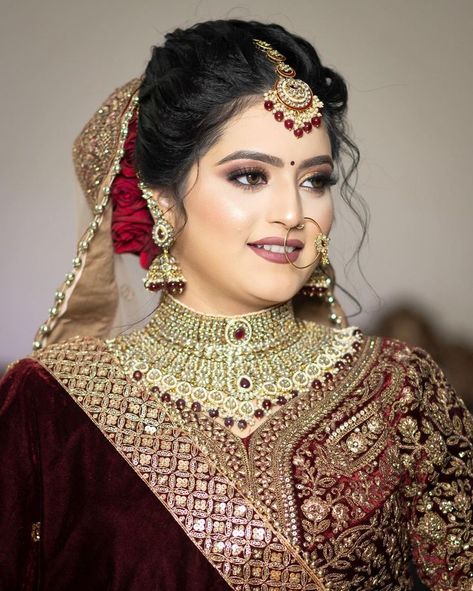 Mesmerizing opulence of great indian royal traditions | Olready Royal Bridal Look Indian, Latest Bridal Makeup, Makeup Consultation, Bangs Cut, Bride Reception Dresses, Indian Bride Makeup, Bride Photos Poses, Bridal Makeup Images, Couple Wedding Dress