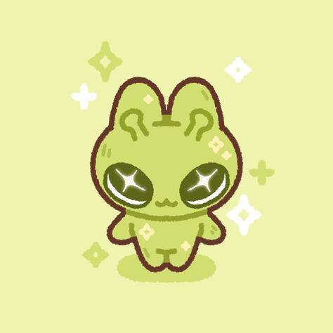 alien bunbun ✨💚 silly lil doodle that ended up being one of my fav stickers i’ve made hehe #cutearteveryday #kawaiiart #bunnyart #bunnyart #memeart #alienbunny #vinylsticker #waterproofsticker Easy Stikers Ideas, Cute Alien Doodle, Cute Bee Doodle, Phone Stickers Ideas, Alien Cute Drawing, Alien Illustration Cute, Alien Cat Art, Cute Alien Art, Cute Alien Drawing