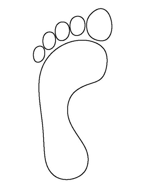 Footprint Printable Free, Footprint Template Free Printable, Foot Print Drawing, Footprint Template, Footprint Printable, Print Drawing Ideas, Footprint Stencil, Printable Outline, Coloring Crafts